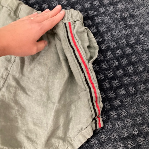 Sandra Fellini Women’s Italian 100% Linen Green Shorts - Picture 7 of 10